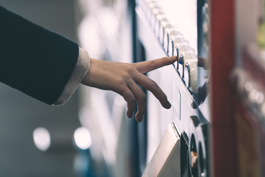 Buying from a vending machine