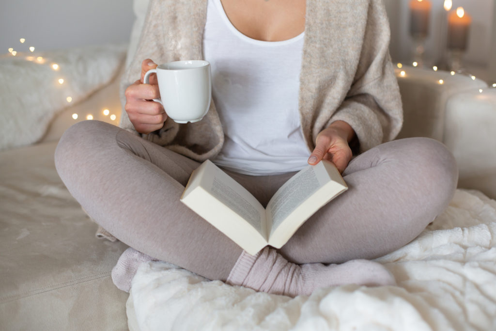 Lady reading a book