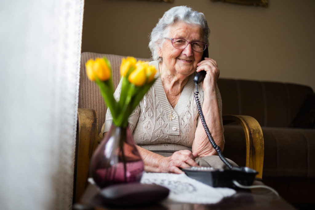 Enjoying connecting via a phone call